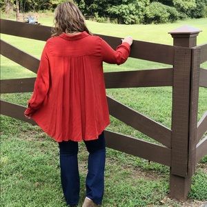 Rust Collared Top